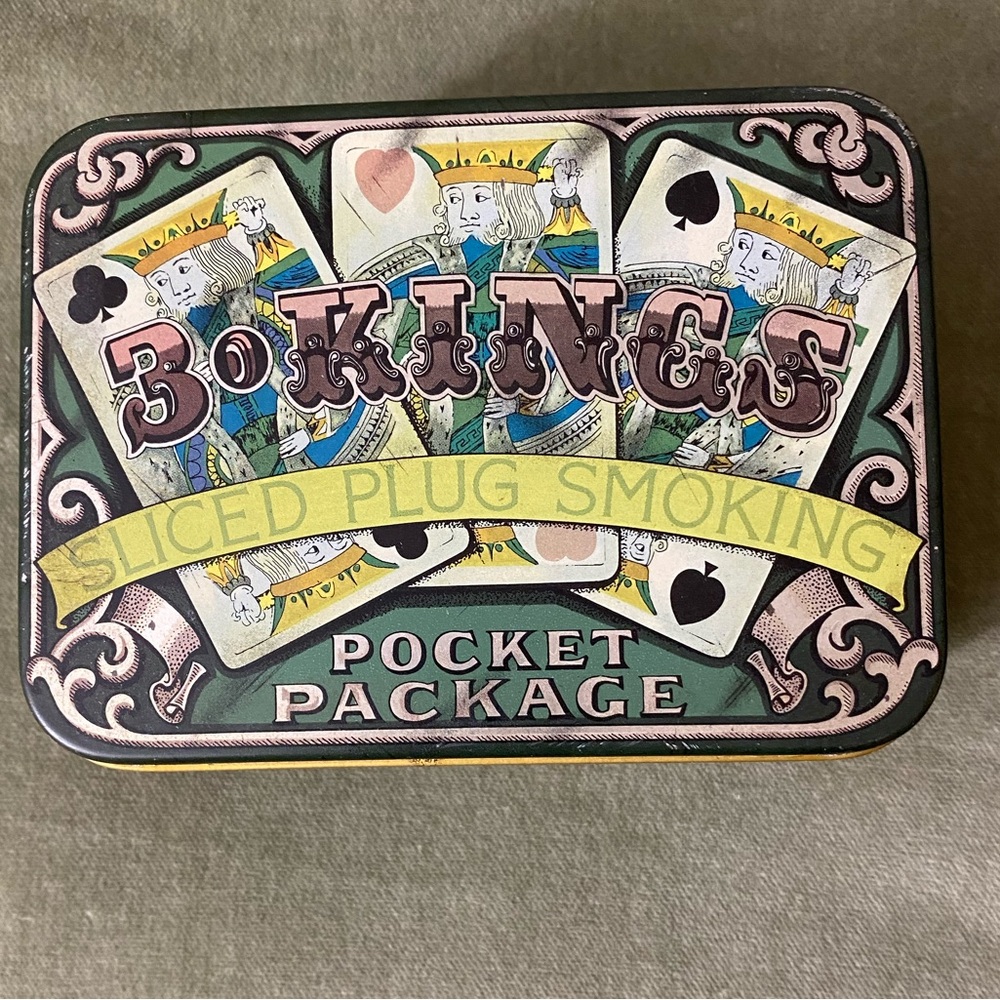 Vintage Daher Original 3 Kings Tobacco Sliced Plug Smoking Tin 1970's England 09